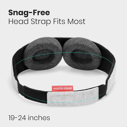 Mask - 100% Light Blocking Eye Mask, Adjustable Sleeping Mask with Detachable Eye Cups, Ultra Comfortable for Women & Men, Zero Pressure on Lashes, Perfect for Deep Rest/Travel/Shift Work