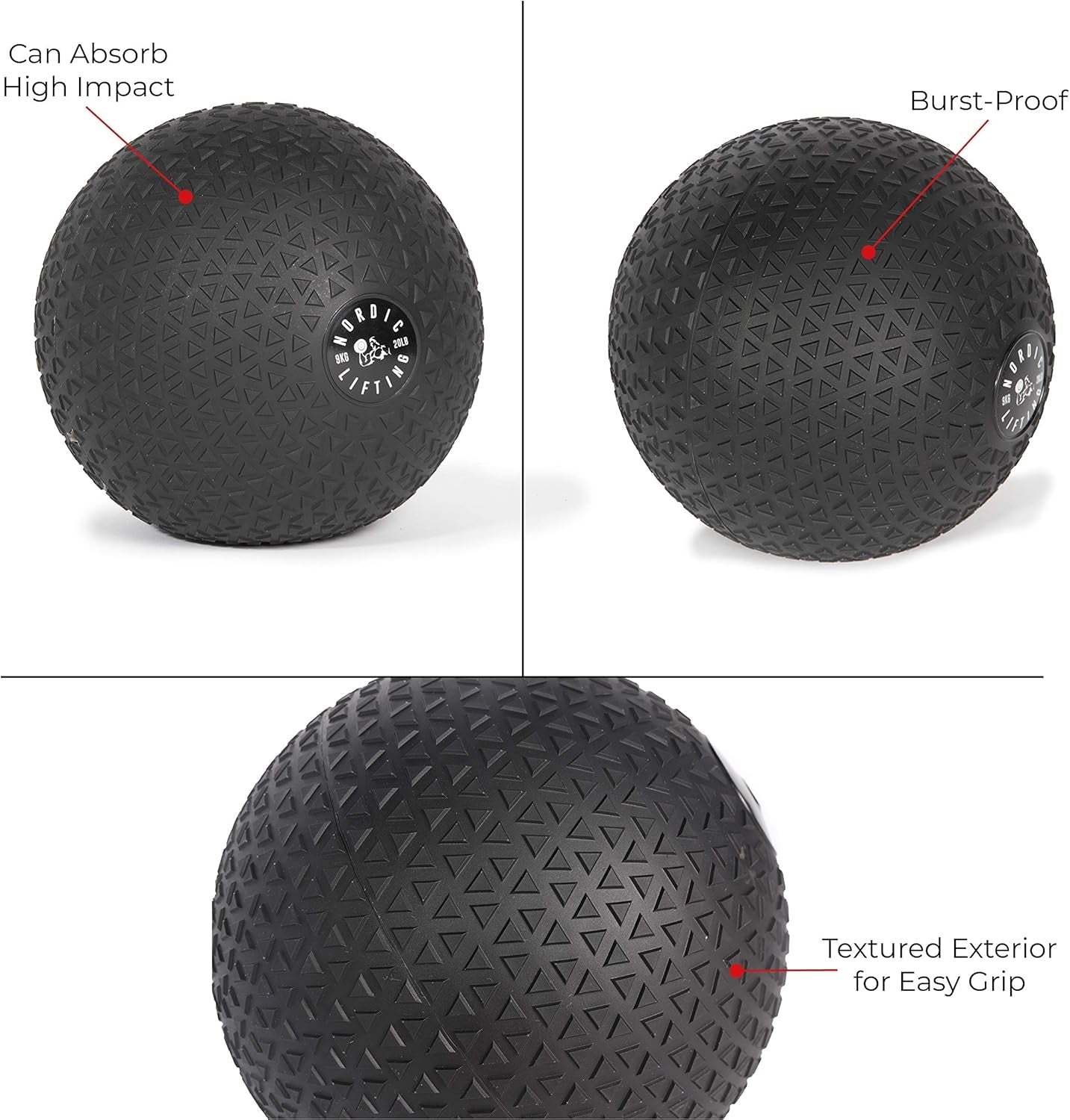 Dead Weight Slam Ball for Crossfit - Textured Slamball for Core & Fitness Training