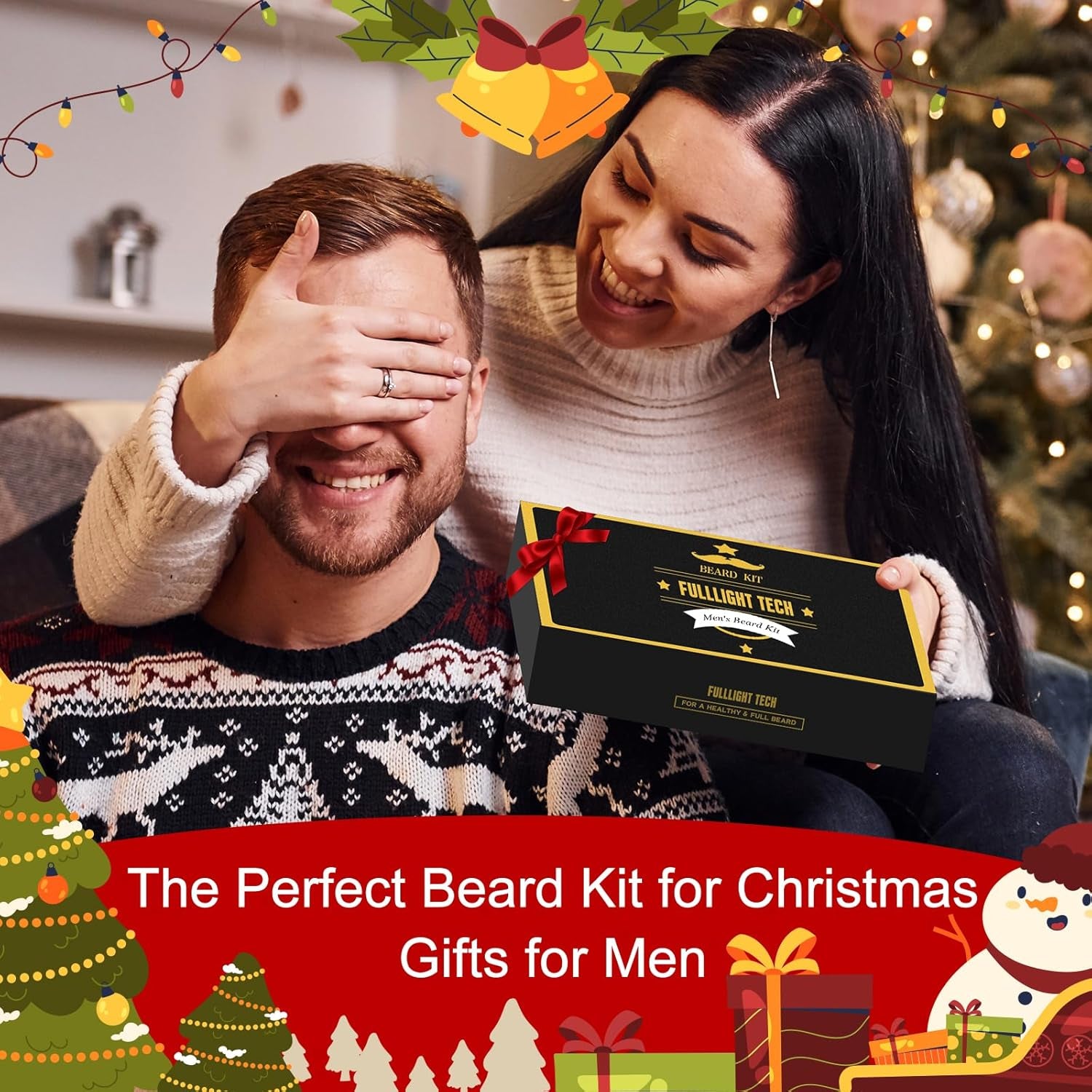 Beard Kit for Men Grooming & Care W/Beard Wash,3 Packs Beard Oil,Beard Balm Leave-In Conditioner,Comb,Brush,Scissors,Premium Gifts for Men Dad Husband