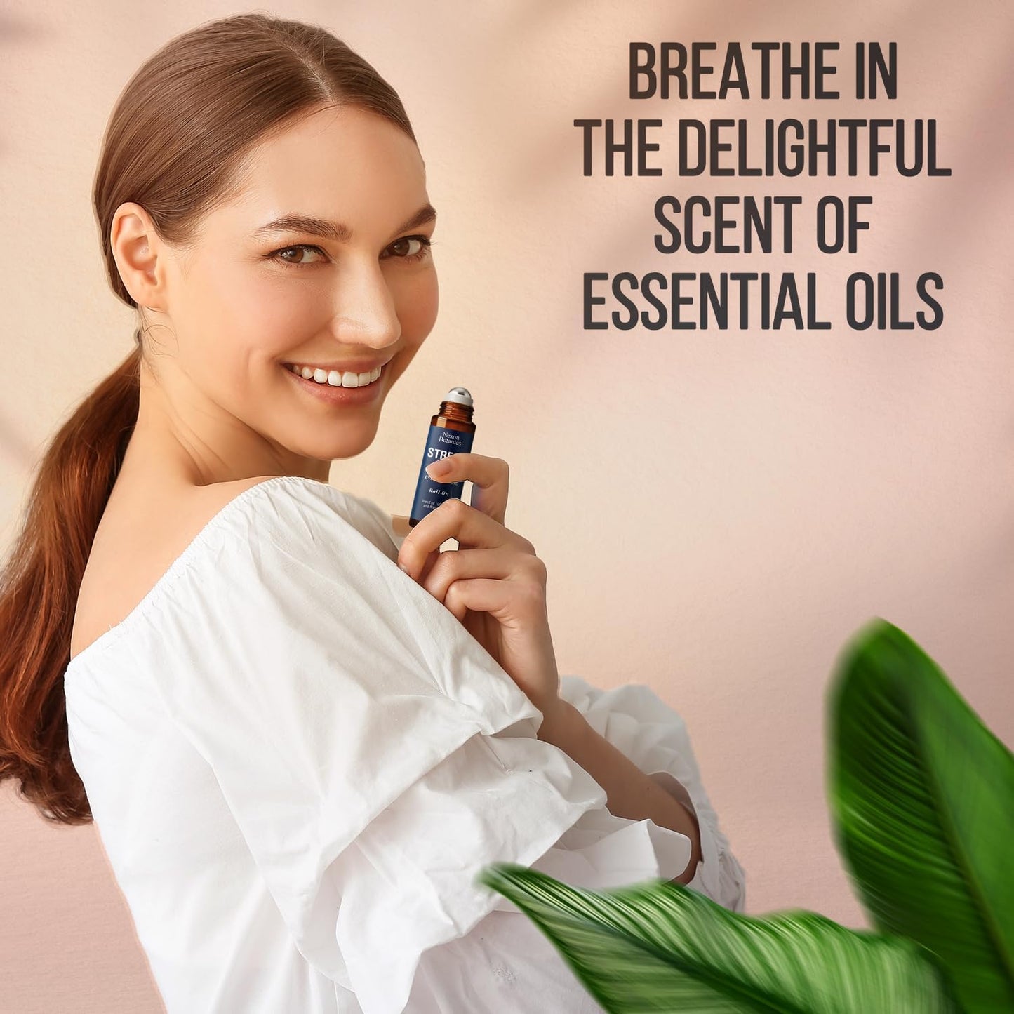 Stress Ease Essential Oil Roll on Blend 10Ml - Natural Stress Relief Essential Oils Roll-On - Pure Lavender, Geranium and Frankincense Oil Blend - Stress Away -