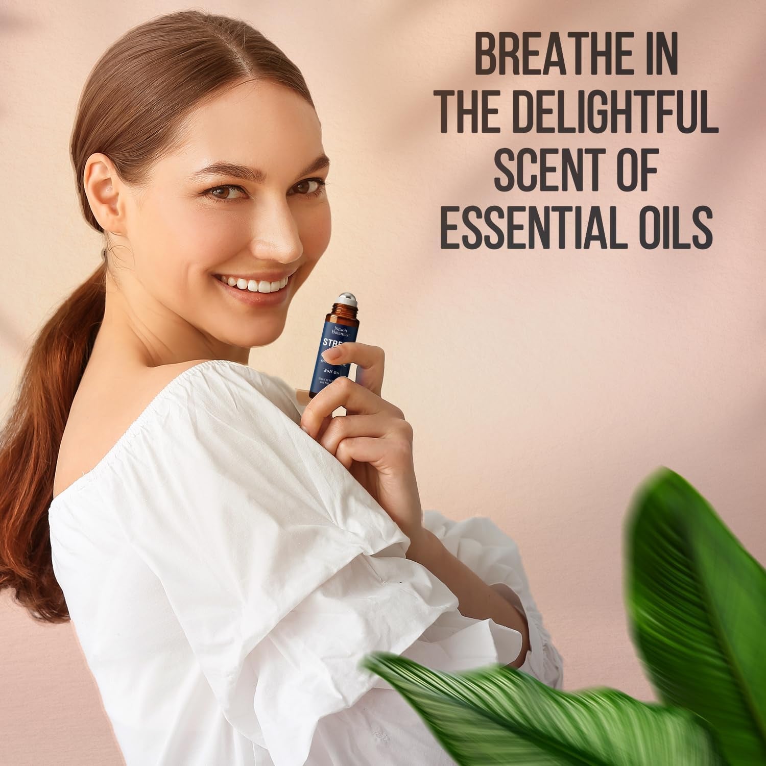 Stress Ease Essential Oil Roll on Blend 10Ml - Natural Stress Relief Essential Oils Roll-On - Pure Lavender, Geranium and Frankincense Oil Blend - Stress Away -