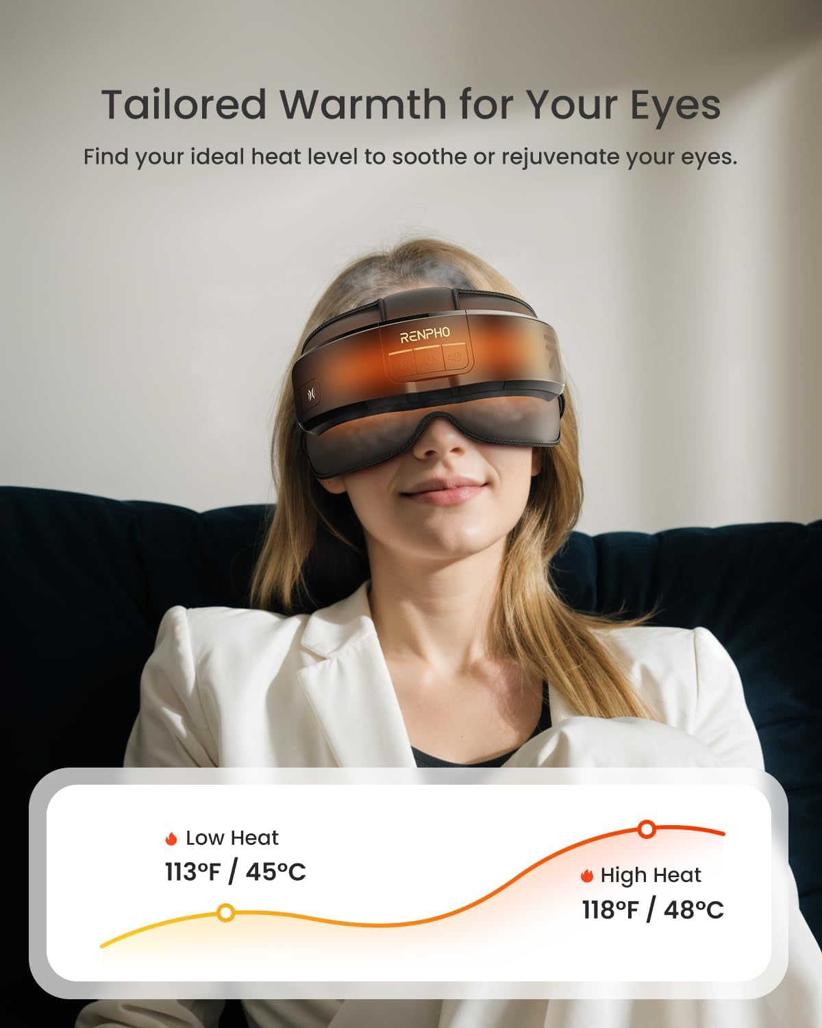 Heated Head & Eye Massager for Migraine Relief - Ultimate Relaxation Gift for Birthdays