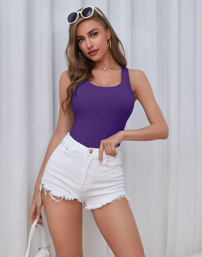 Women Tank Top with Shelf Bra Racerback Workout Yoga Tops Undershirt