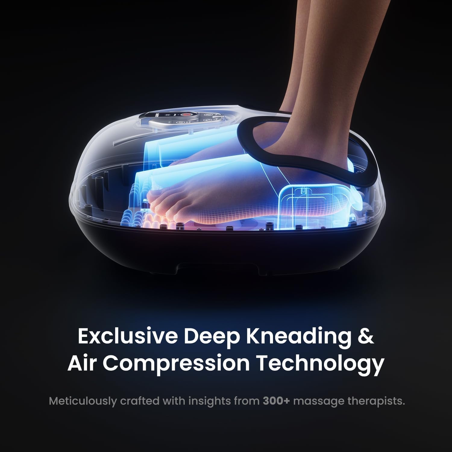 Foot Massager Machine with Heat [2025 Upgraded], FSA HSA Eligible Foot Massager, Valentines Day Gifts for Women Men Mom, 3 Heat Levels, Wireless Control Shiatsu Foot Massager, True Foot Massage