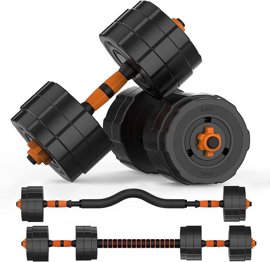 Transform Your Home Gym with the 86 Lbs 3-in-1 Adjustable Dumbbell Barbell Set - Perfect for All Fitness Levels!