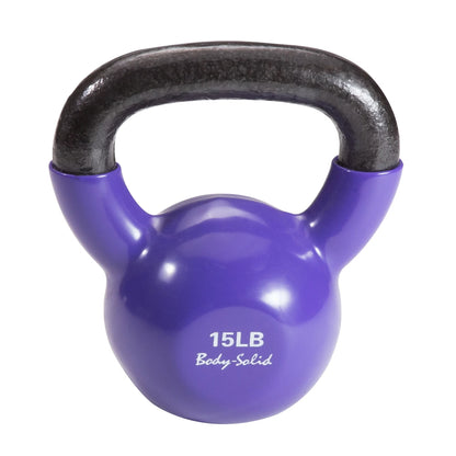 Ultimate KBVS105 Vinyl Kettlebell Set (5-30 lbs) for Total Body Workout