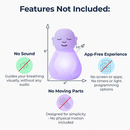 'Breathing Buddha' Guided Visual Meditation Tool for Mindfulness | Slow Your Breathing & Calm Your Mind for Stress & Anxiety Relief | Perfect for Adults & Kids | Relaxing Self Care Gift