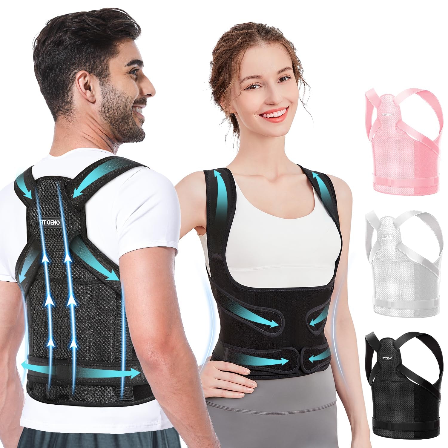 Ultimate Back Brace Posture Corrector for Men & Women - Adjustable Support for Pain Relief & Spine Alignment