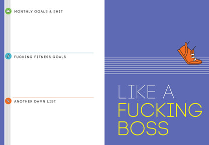 Calendars & Gifts to Swear By: 2025 No F*Cking Excuses Fitness Tracker: a Planner to Cut the Bullsh*T and Crush Your Goals This Year (Other)