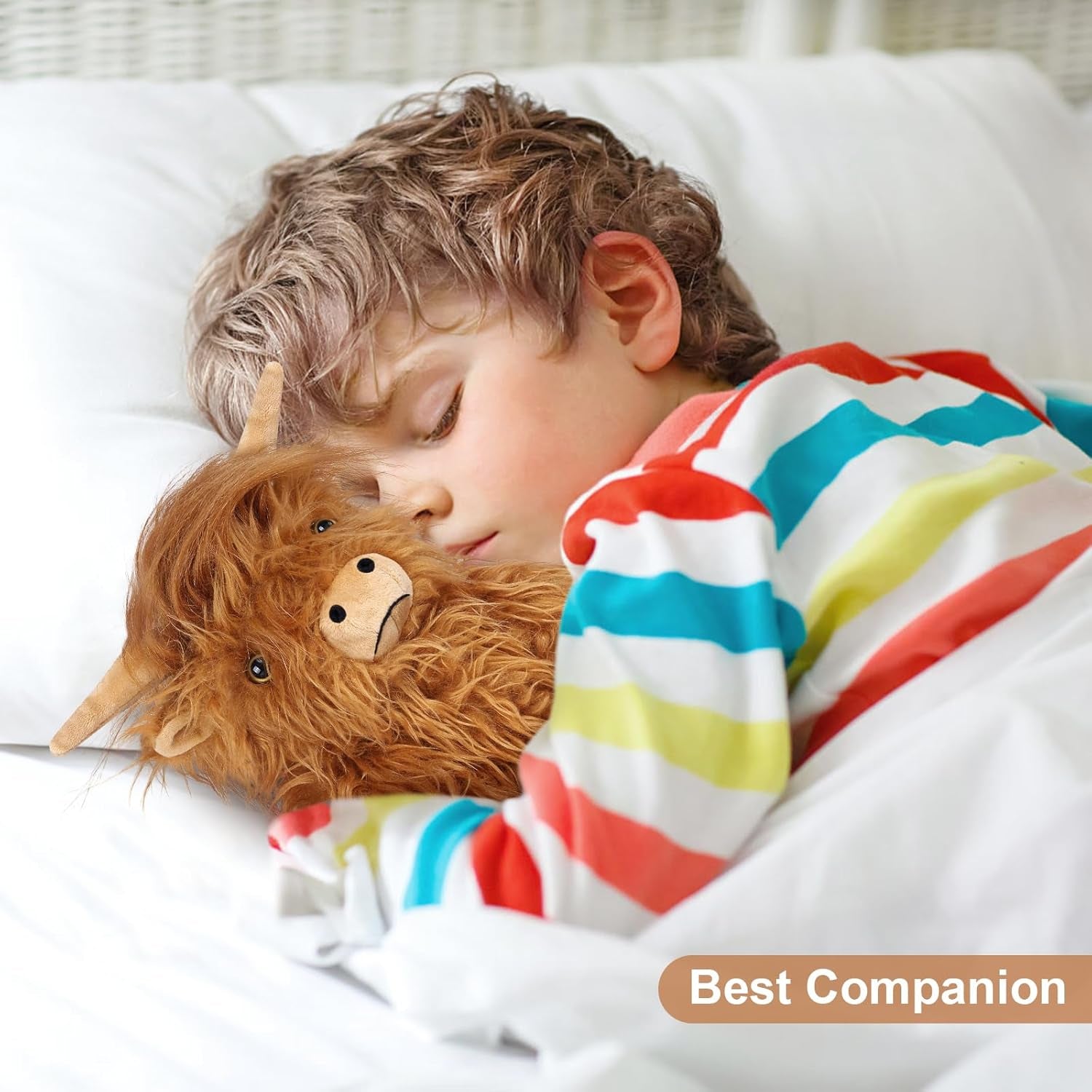 Highland Cow Stuffed Animals, Microwavable Stuffed Animals Heating Pad for Cramps & Pain, Lavender Scented Highland Cow Plush for Stress Relief, Stuffed Cow Gifts Plush Toys, Highland Cattle
