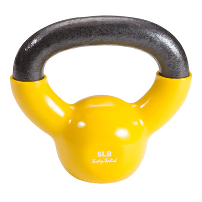Ultimate KBVS105 Vinyl Kettlebell Set (5-30 lbs) for Total Body Workout