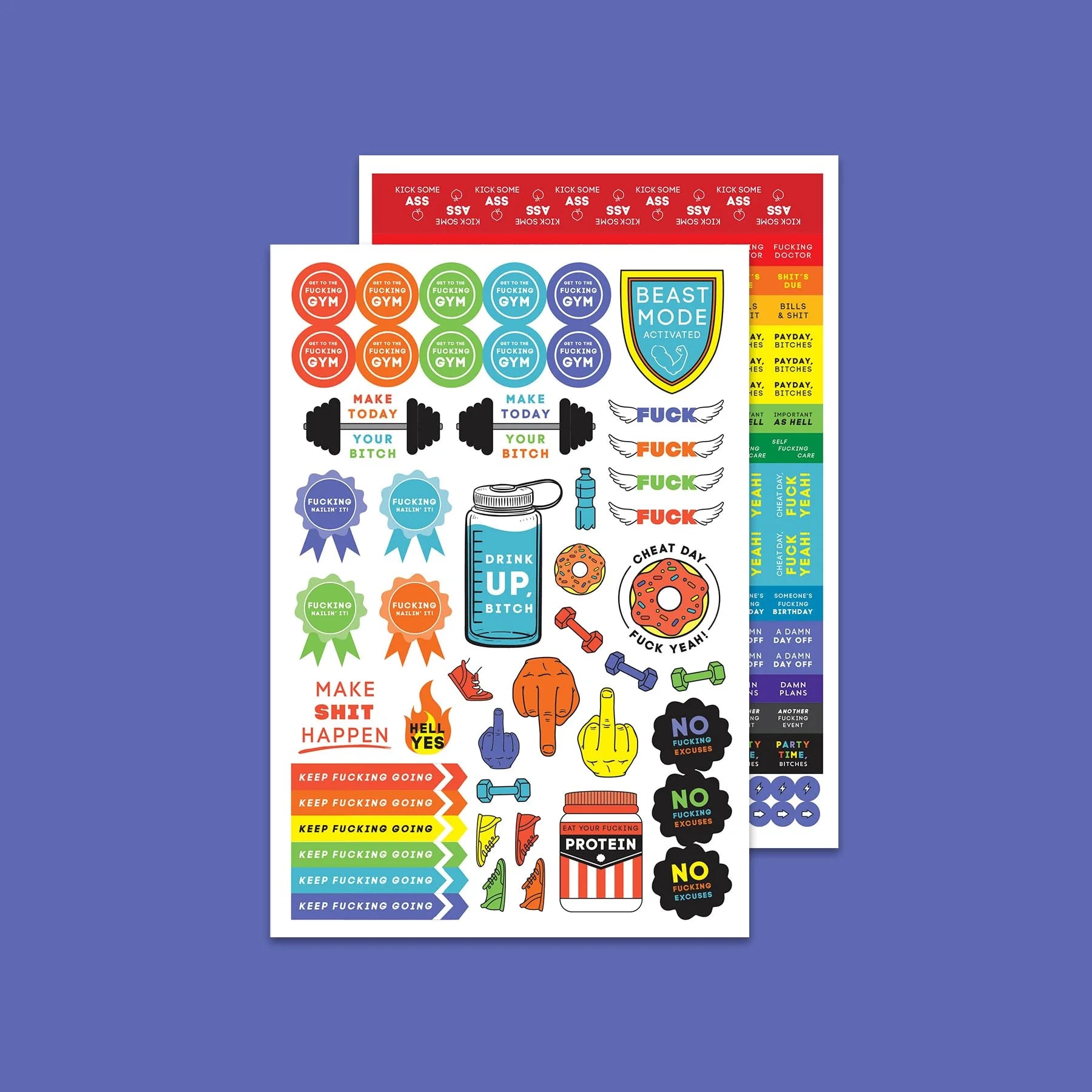 Calendars & Gifts to Swear By: 2025 No F*Cking Excuses Fitness Tracker: a Planner to Cut the Bullsh*T and Crush Your Goals This Year (Other)