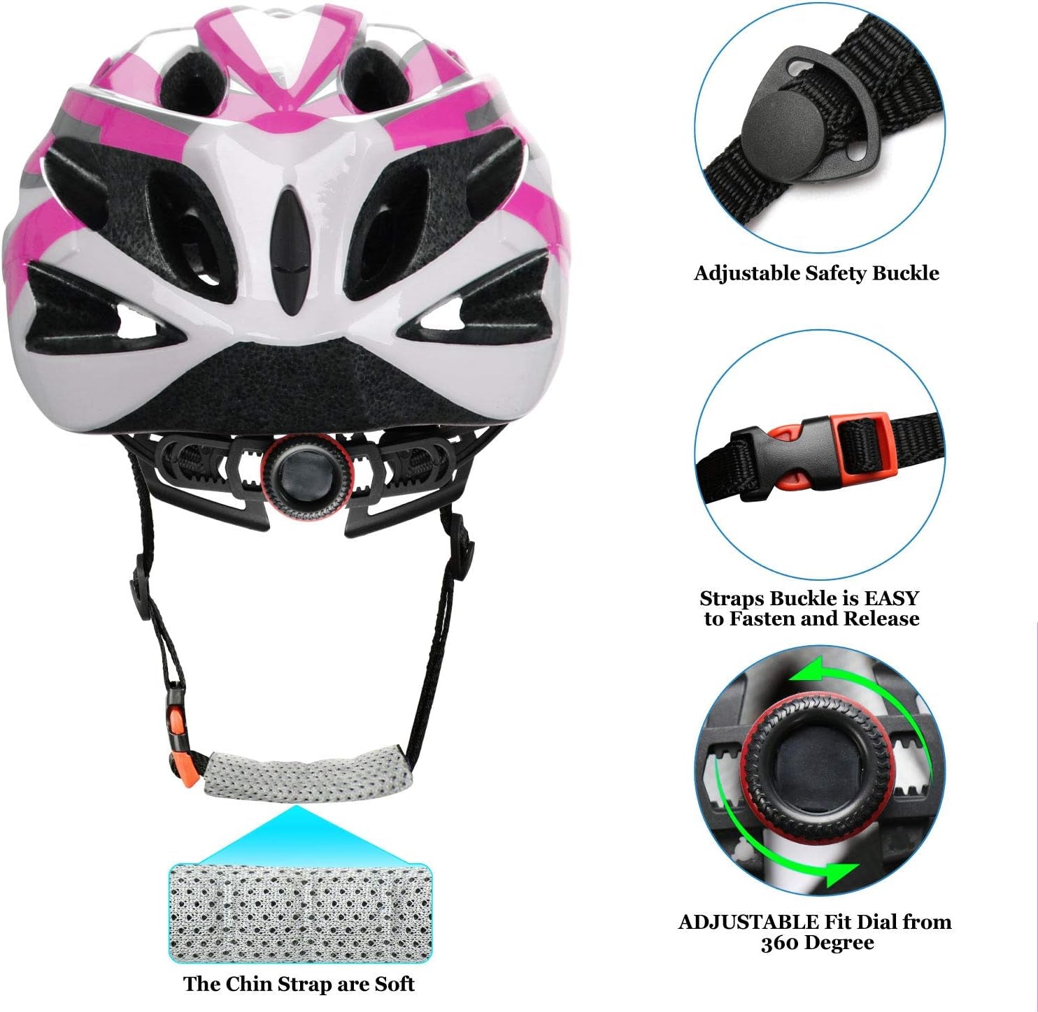Adult Bike Helmet, Lightweight Bike Bicycle Helmets for Women Men, Adult Helmet with Detachable Visor