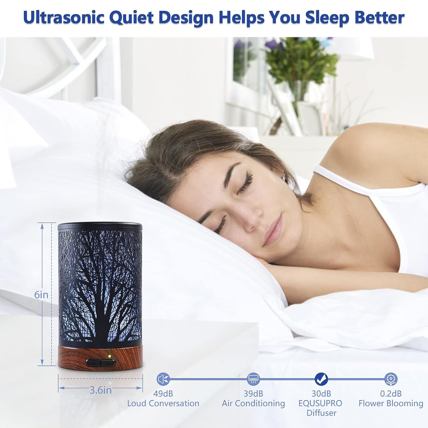 Essential Oil Diffuser 150Ml Metal Aromatherapy Oil Diffuser Ultrasonic Cool Mist Diffuser with Auto Shut-Off Protection,7 Colors Changed LED for Home Office SPA Yoga