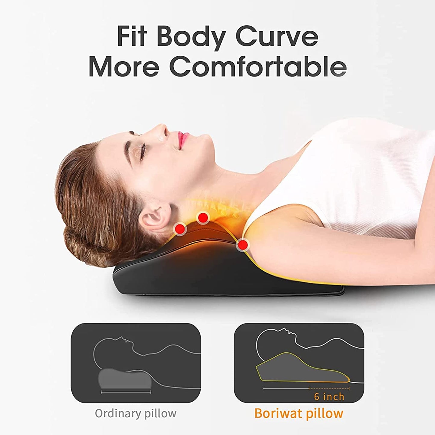 Back Massager with Heat, Massagers for Neck and Back, 3D Kneading Massage Pillow for Back, Neck, Shoulder, Leg Pain Relief, Gifts for Men Women Mom Dad, Stress Relax at Home Office and Car