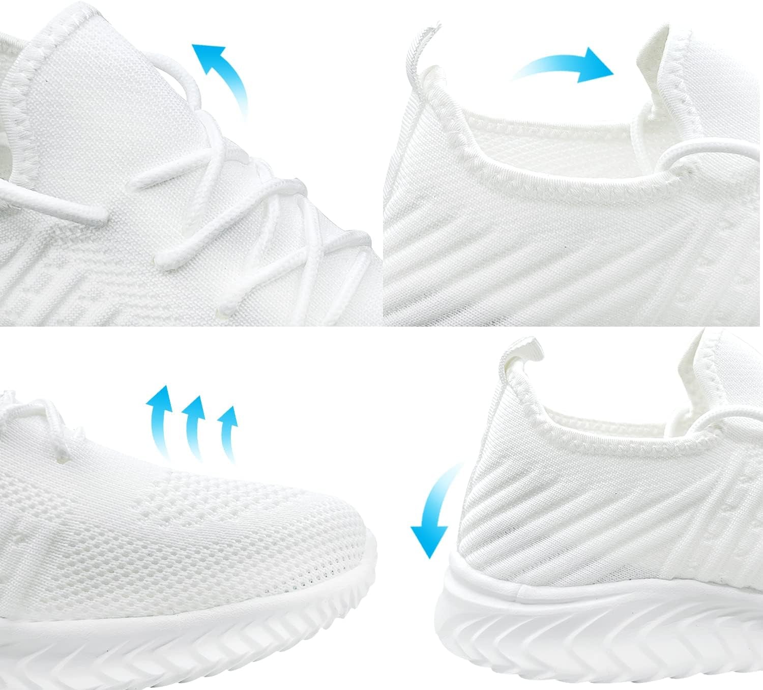 Mens Walking Shoes Mesh Sneakers Road Running Shoes Tennis Trainers Slip-On Athletic Lightweight Breathable Outdoor Shoe