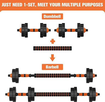 Transform Your Home Gym with the 86 Lbs 3-in-1 Adjustable Dumbbell Barbell Set - Perfect for All Fitness Levels!