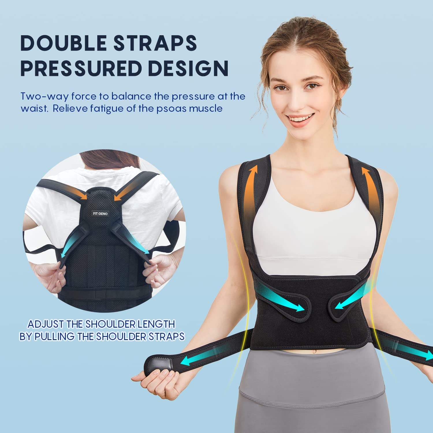 Ultimate Back Brace Posture Corrector for Men & Women - Adjustable Support for Pain Relief & Spine Alignment