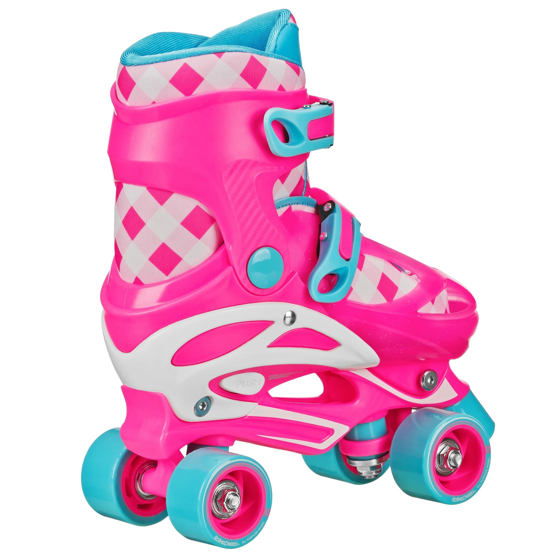 Girl'S 2N1 Roller and Inline Skates Size 3-6 Gingham