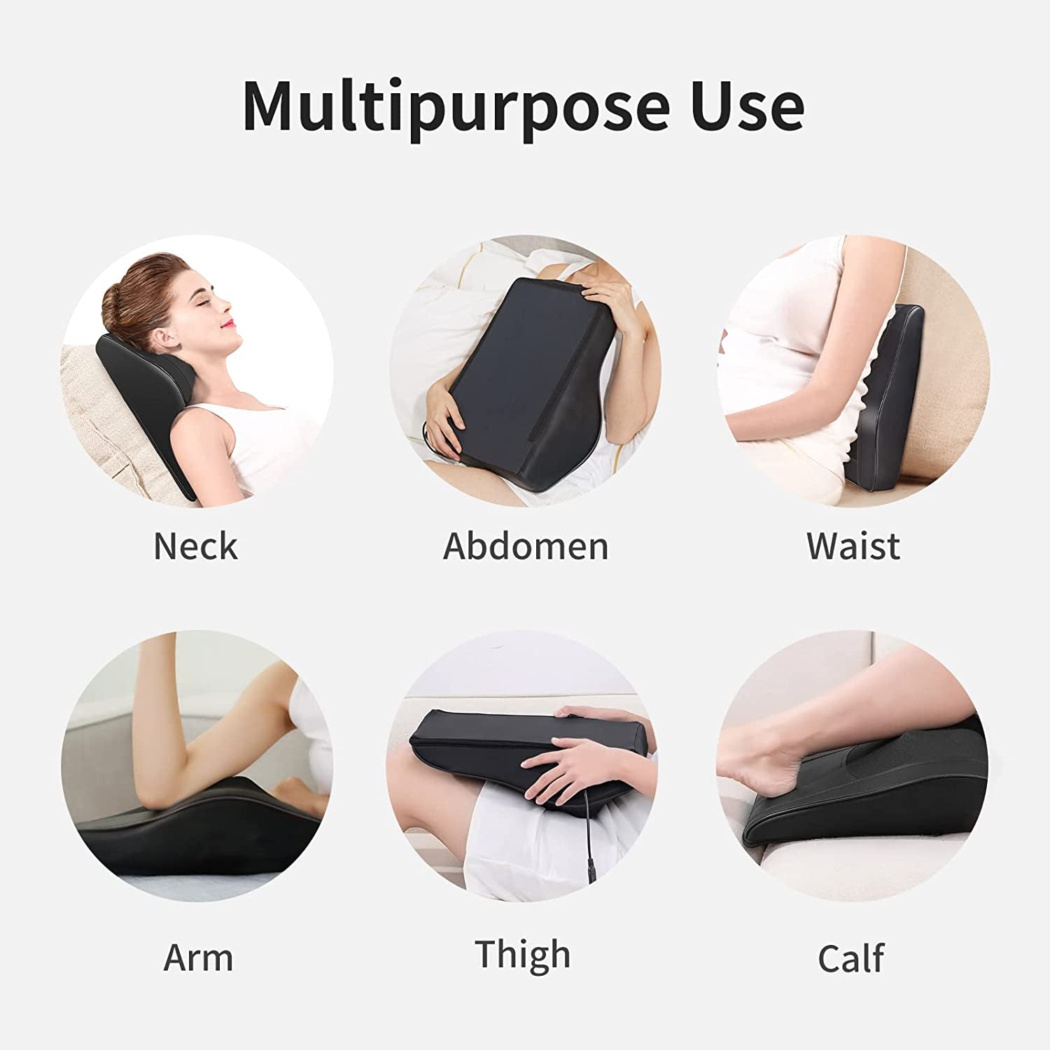 Back Massager with Heat, Massagers for Neck and Back, 3D Kneading Massage Pillow for Back, Neck, Shoulder, Leg Pain Relief, Gifts for Men Women Mom Dad, Stress Relax at Home Office and Car