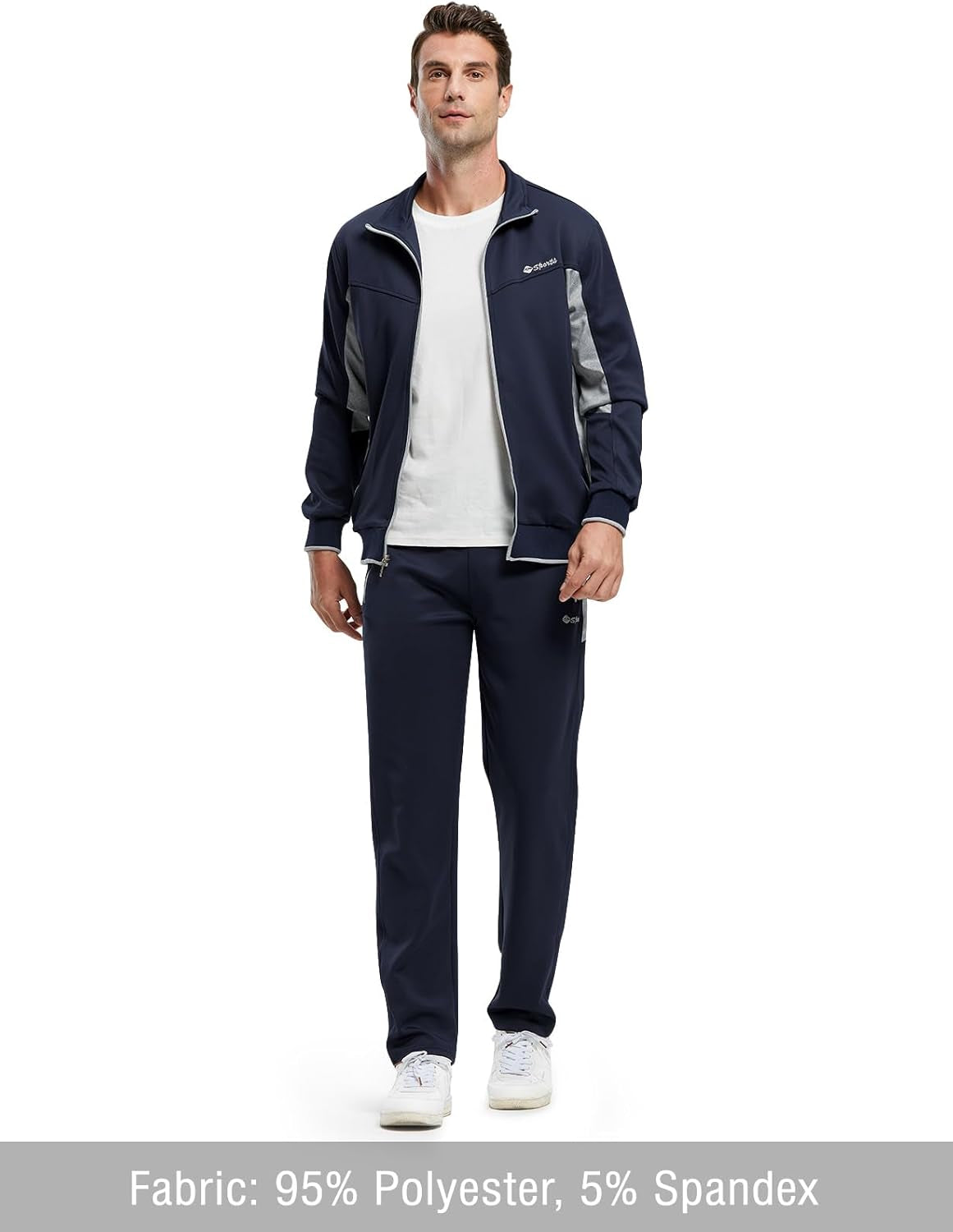 Men'S Tracksuits Sweatsuits for Men Sweat Track Suits 2 Piece Casual Athletic Jogging Warm up Full Zip Sets