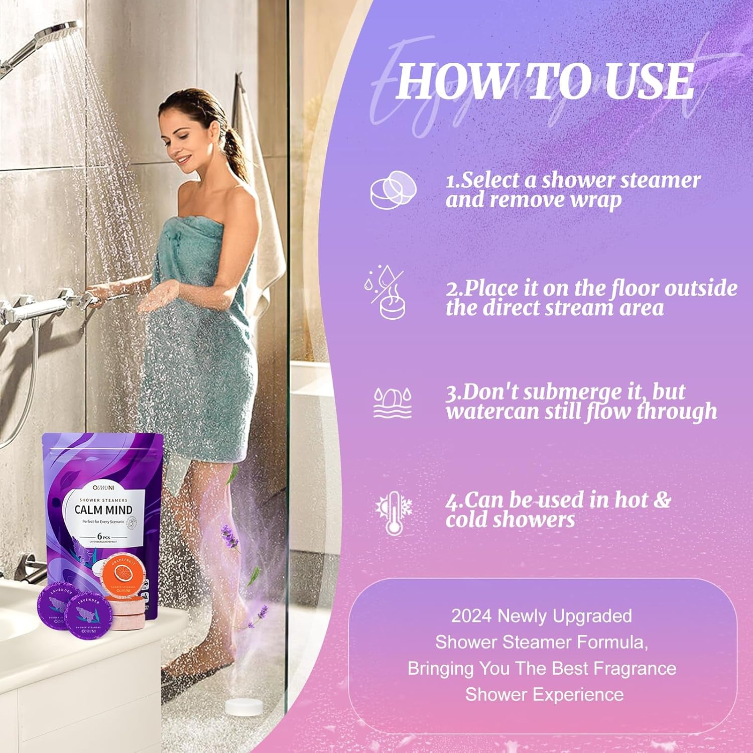 Shower Steamers Aromatherapy - 18 Pack Shower Bombs Natural Organic Essential Oils Comes with 3 Sachet, Birthday Gifts for Women, Valentines Day Gifts for Her, Gifts for Mom Her Grandma Sister