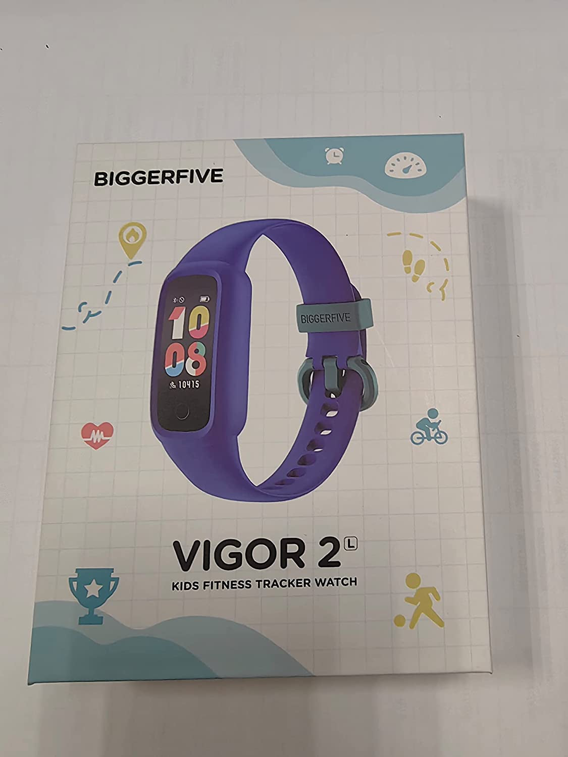 Vigor 2 Kids Fitness Tracker Watch for Girls Boys Ages 5-12, IP68 Waterproof, Activity Tracker, Pedometer, Heart Rate Sleep Monitor, Calorie Step Counter Watch