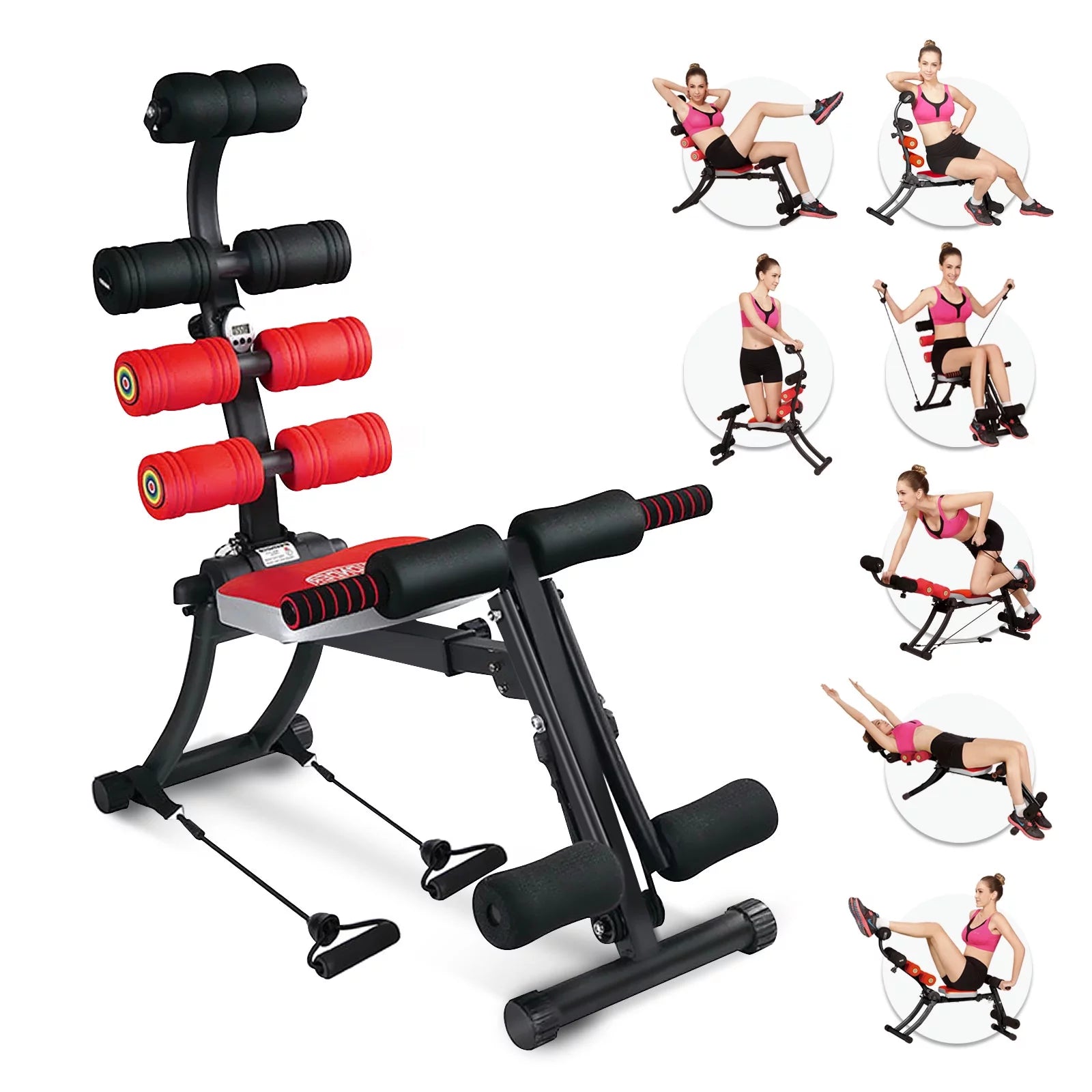 21 in 1 Wonder Master Core & Abdominal Workout Chair,Foldable & Adjustable Rowing Machine,22 Ways to Exercise,Fitness Equipment for Home Gym Sports