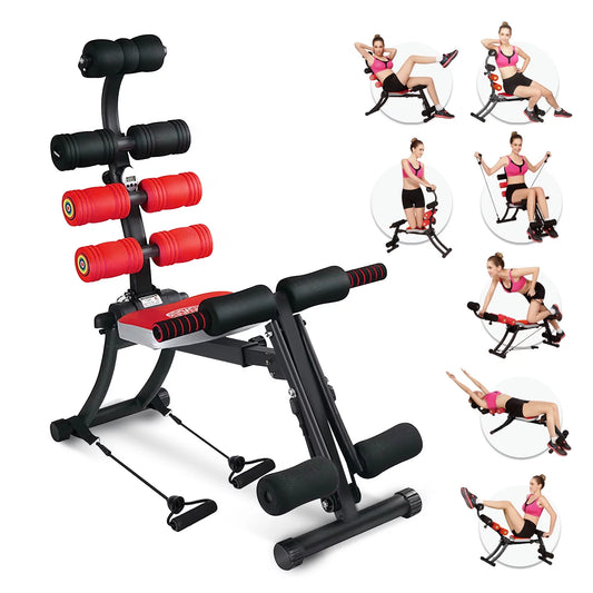 21 in 1 Wonder Master Core & Abdominal Workout Chair,Foldable & Adjustable Rowing Machine,22 Ways to Exercise,Fitness Equipment for Home Gym Sports