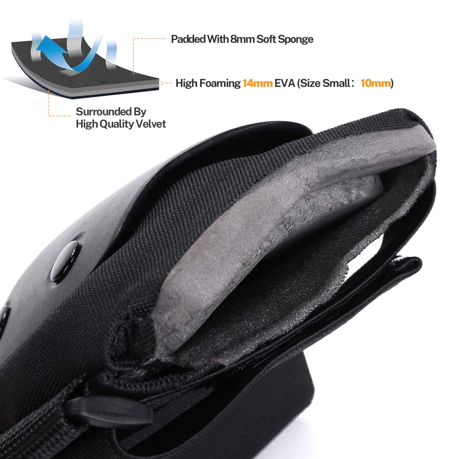 Knee Pads Elbow Pads with Wrist Guards, Kids Youth Adult Skateboard Skate Pads 3 in 1 Protective Gear Set for Skateboarding Skating Roller Skating Scooter Cycling Biking Bicycle, Black L