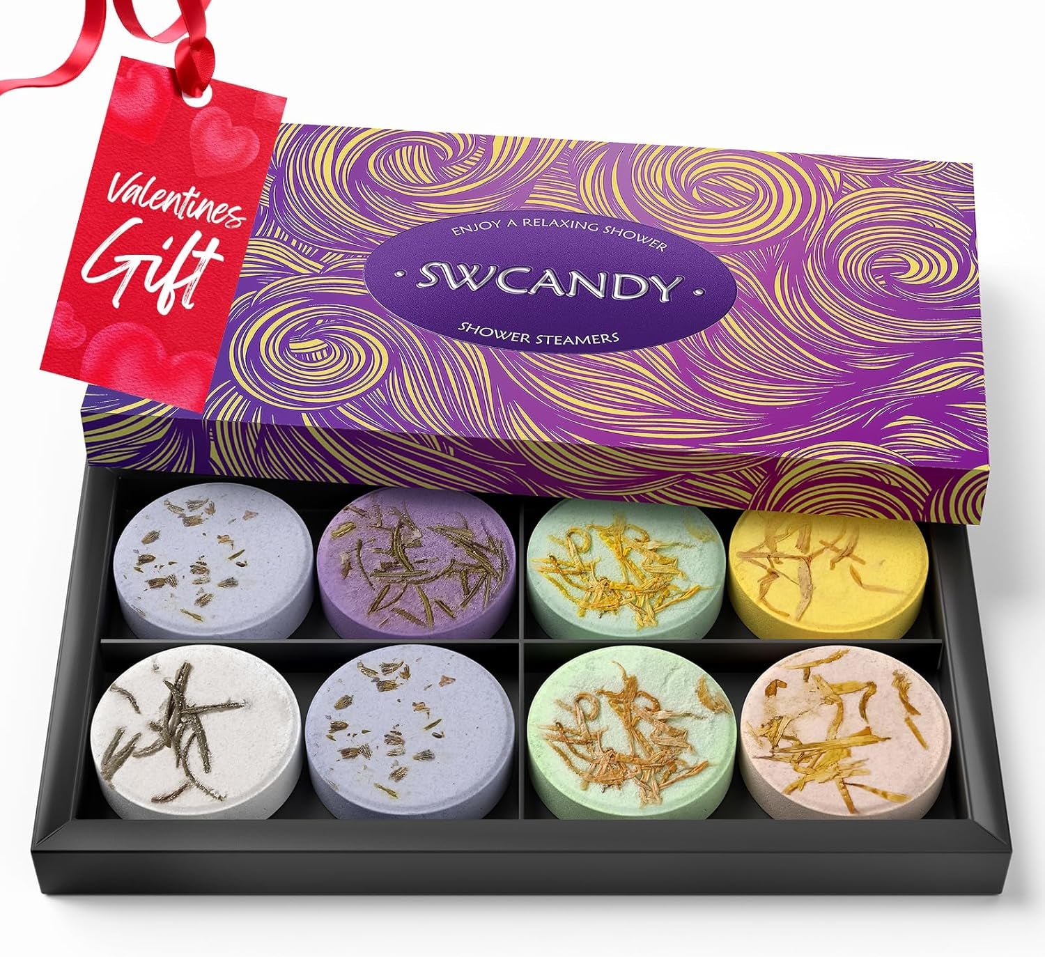 Shower Steamers Aromatherapy Birthday Gifts for Women -  8 Pcs Valentines Day Gifts for Her Mom Men Teen Adults Bath Bombs Self Care with Natural Essential Oils Relaxation Home SPA Mothers Day