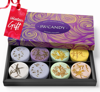 Shower Steamers Aromatherapy Birthday Gifts for Women -  8 Pcs Valentines Day Gifts for Her Mom Men Teen Adults Bath Bombs Self Care with Natural Essential Oils Relaxation Home SPA Mothers Day