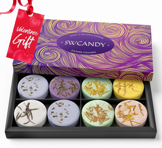 Shower Steamers Aromatherapy Birthday Gifts for Women -  8 Pcs Valentines Day Gifts for Her Mom Men Teen Adults Bath Bombs Self Care with Natural Essential Oils Relaxation Home SPA Mothers Day