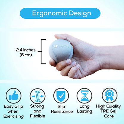 Hand Therapy Exercise Stress Ball Bundle, Tri-Density Stress Balls for Adults & Grip Strengthening, Squeeze Balls for Hand Therapy, Hand Therapy Balls, Squeeze Ball, Hand Balls for Therapy