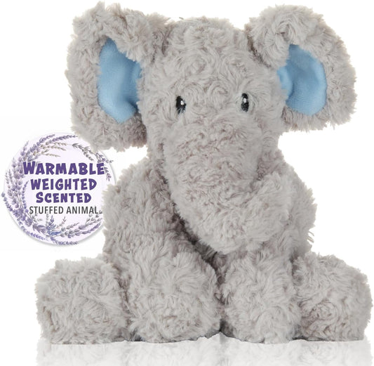 Warm Pals - Sweet Elephant - 1.5Lbs - Cozy Microwavable Lavender Scented Plush Toys - Heated Stuffed Animal - Heatable Coolable Bedtime Comfort Plushie