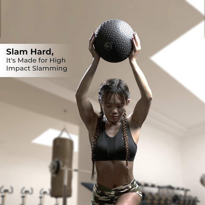 Dead Weight Slam Ball for Crossfit - Textured Slamball for Core & Fitness Training