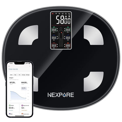 Smart Body Weight Scale, BMI & 25 Health Metrics, 400Lb Capacity for Home & Fitness