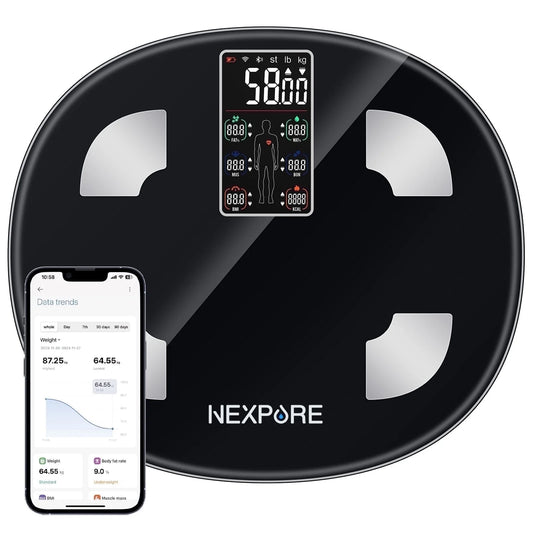 Smart Body Weight Scale, BMI & 25 Health Metrics, 400Lb Capacity for Home & Fitness