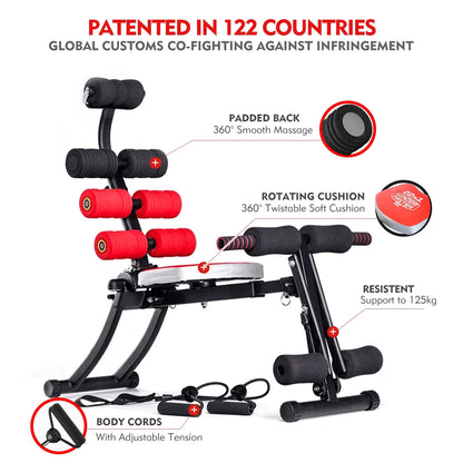 21 in 1 Wonder Master Core & Abdominal Workout Chair,Foldable & Adjustable Rowing Machine,22 Ways to Exercise,Fitness Equipment for Home Gym Sports