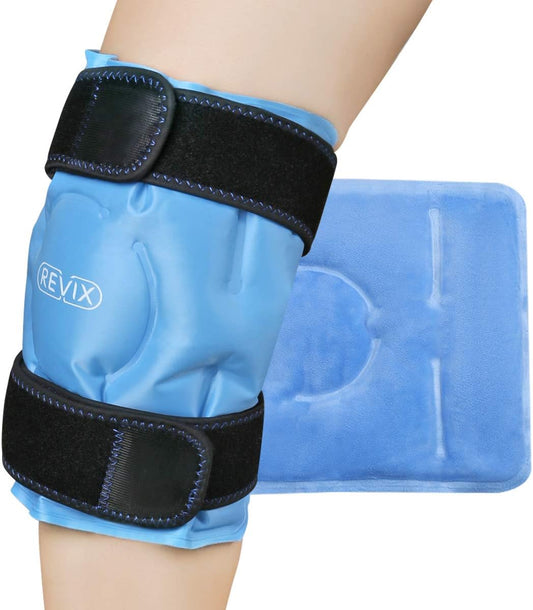 Ice Pack for Knee Pain Relief, Reusable Gel Ice Wrap for Leg Injuries, Swelling, Knee Replacement Surgery, Cold Compress Therapy for Arthritis, Meniscus Tear and ACL Blue