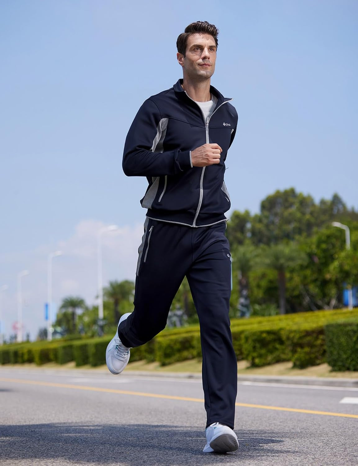 Men'S Tracksuits Sweatsuits for Men Sweat Track Suits 2 Piece Casual Athletic Jogging Warm up Full Zip Sets