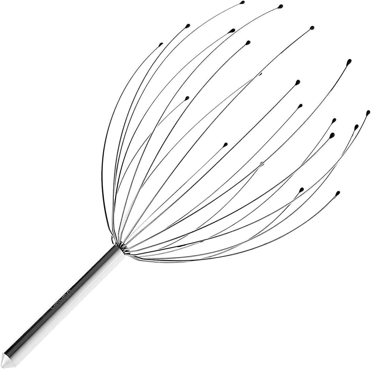 Head Massager Scalp Massager 20 Fingers Head Scratcher for Head Body Relaxing (Silvery)