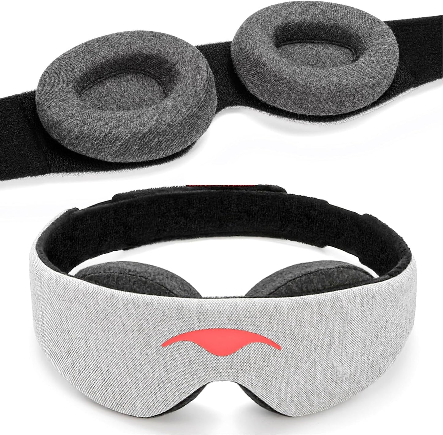Mask - 100% Light Blocking Eye Mask, Adjustable Sleeping Mask with Detachable Eye Cups, Ultra Comfortable for Women & Men, Zero Pressure on Lashes, Perfect for Deep Rest/Travel/Shift Work