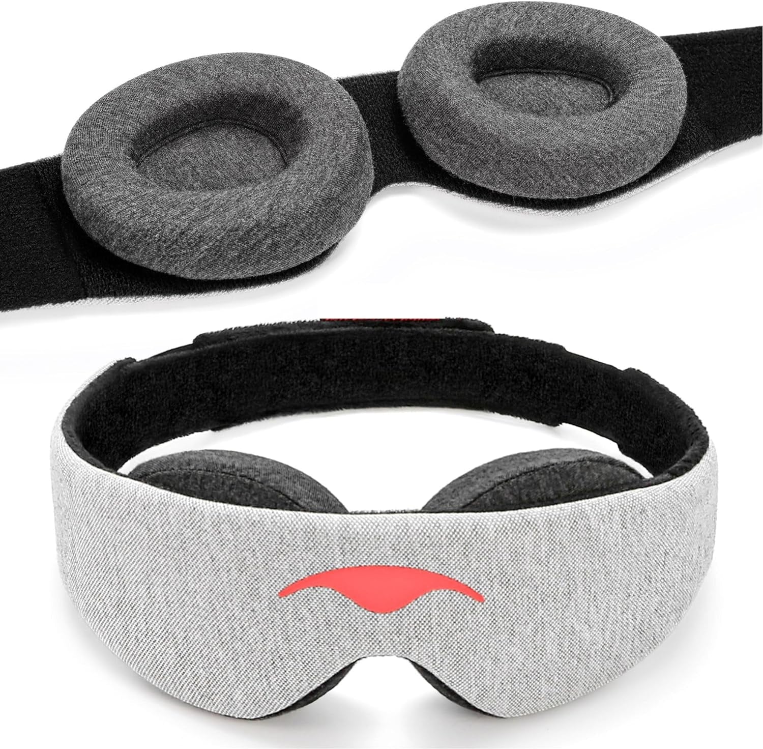Mask - 100% Light Blocking Eye Mask, Adjustable Sleeping Mask with Detachable Eye Cups, Ultra Comfortable for Women & Men, Zero Pressure on Lashes, Perfect for Deep Rest/Travel/Shift Work