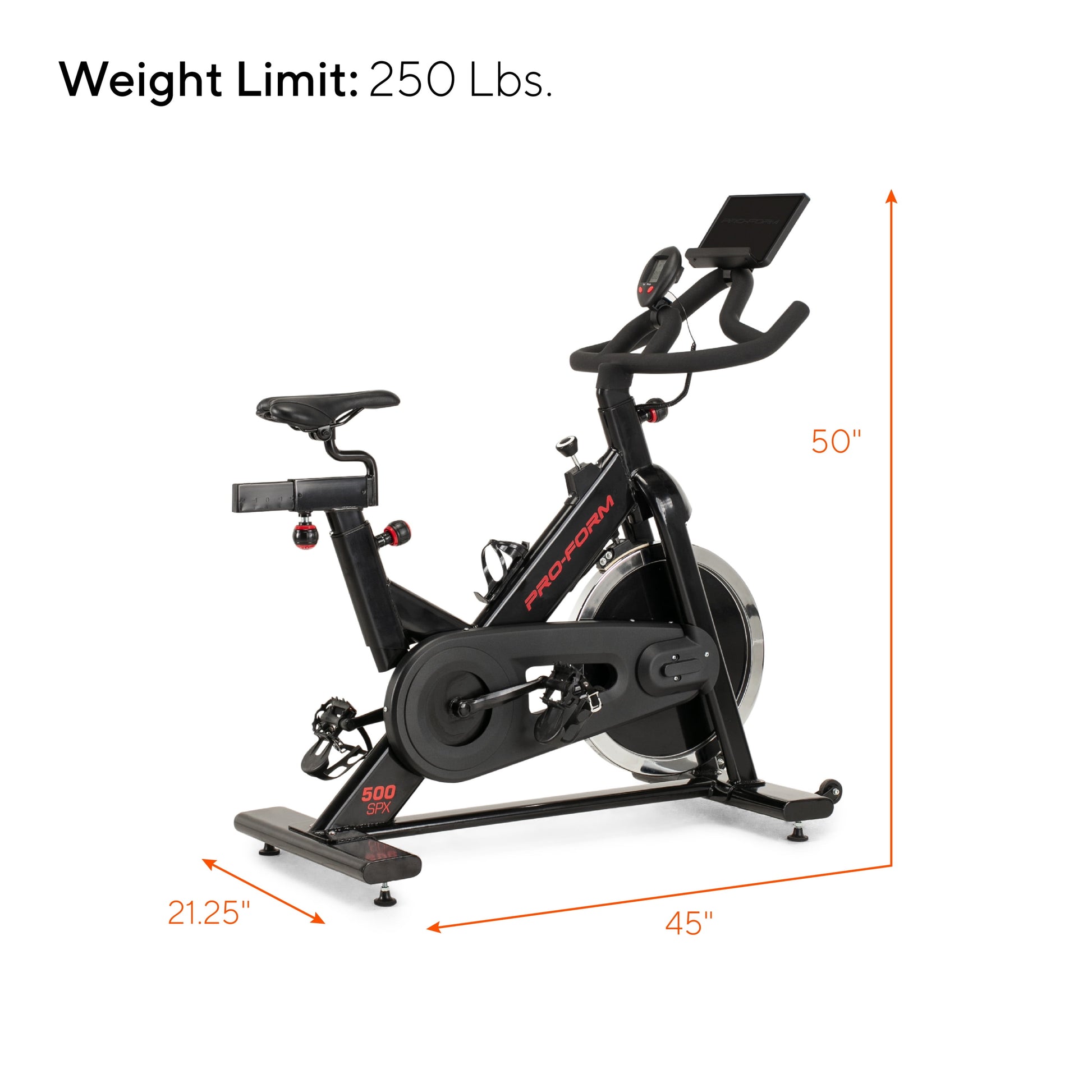Rev Up Your Workout with the 500 SPX Indoor Cycle Featuring an Adjustable Racing Seat!