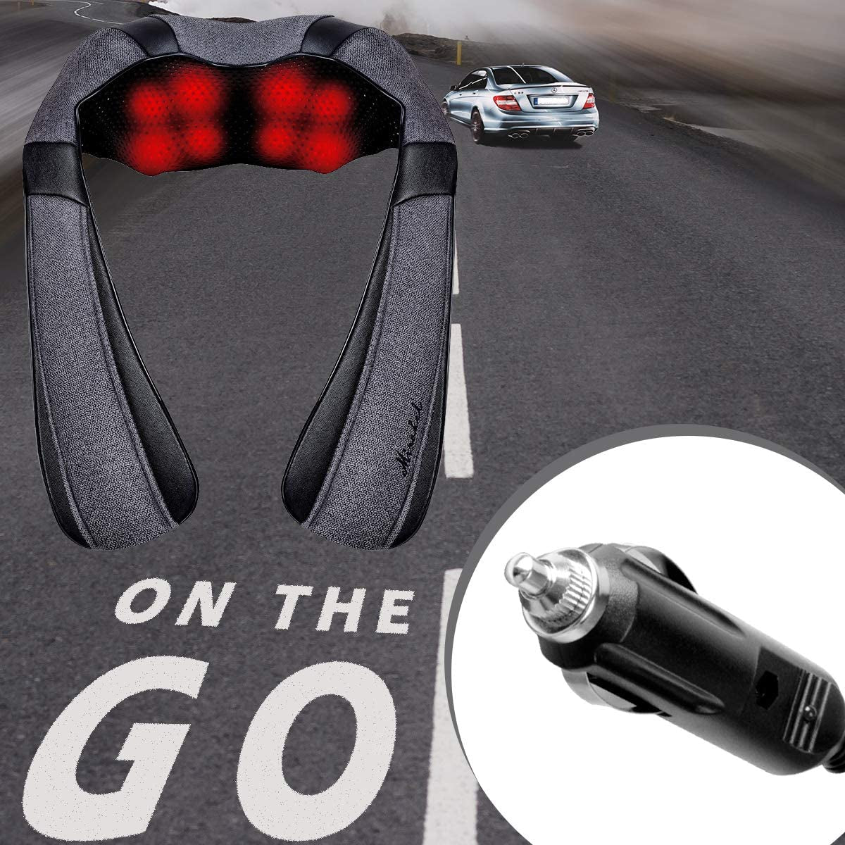Neck Massager with Heat, Shiatsu Shoulder Massager, Electric Kneading Back Massager, Massage Pillow for Pain Relief Deep Tissue, Fathers Day Presents, Mothers Day,Christmas Gifts Get Well Soon