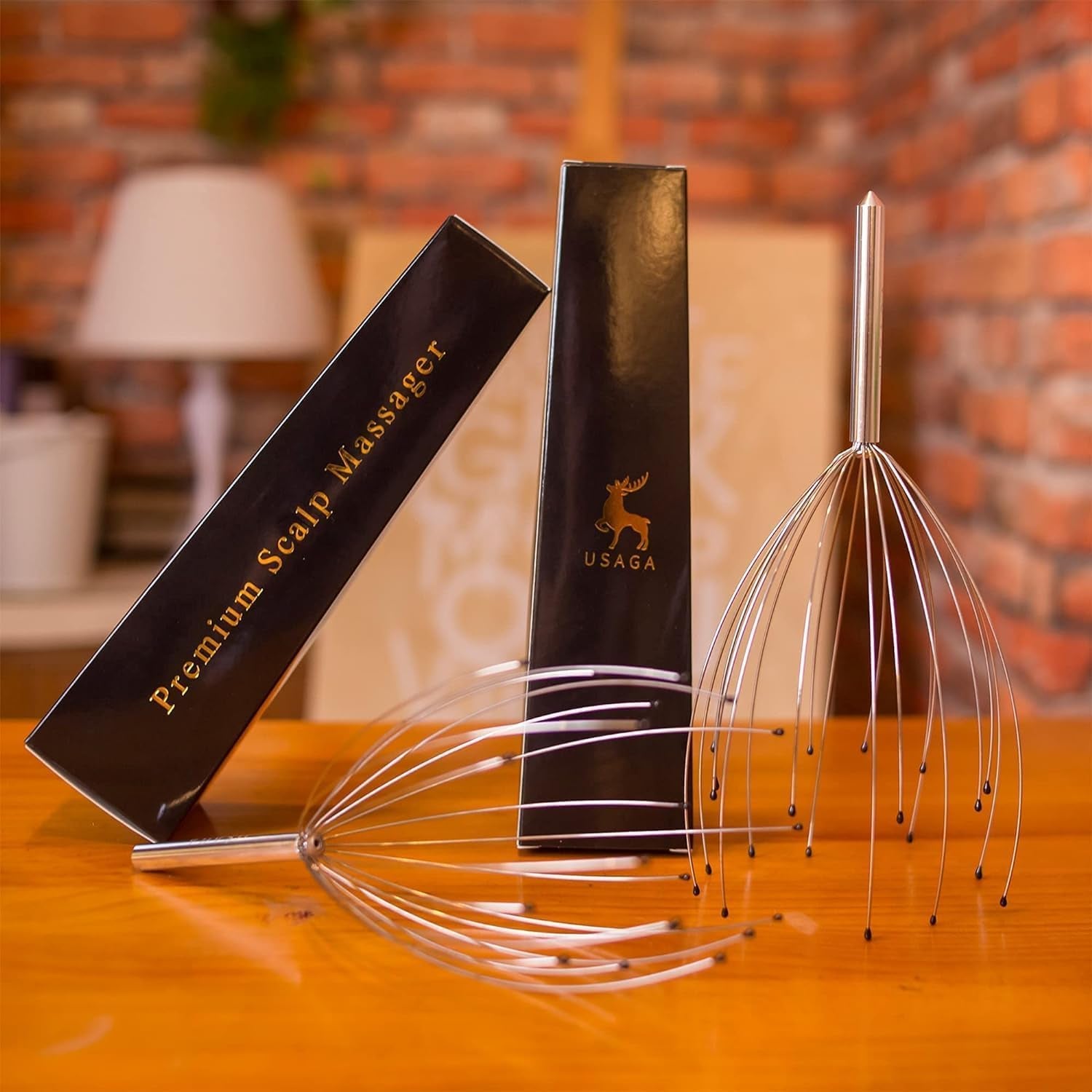 Head Massager Scalp Massager 20 Fingers Head Scratcher for Head Body Relaxing (Silvery)