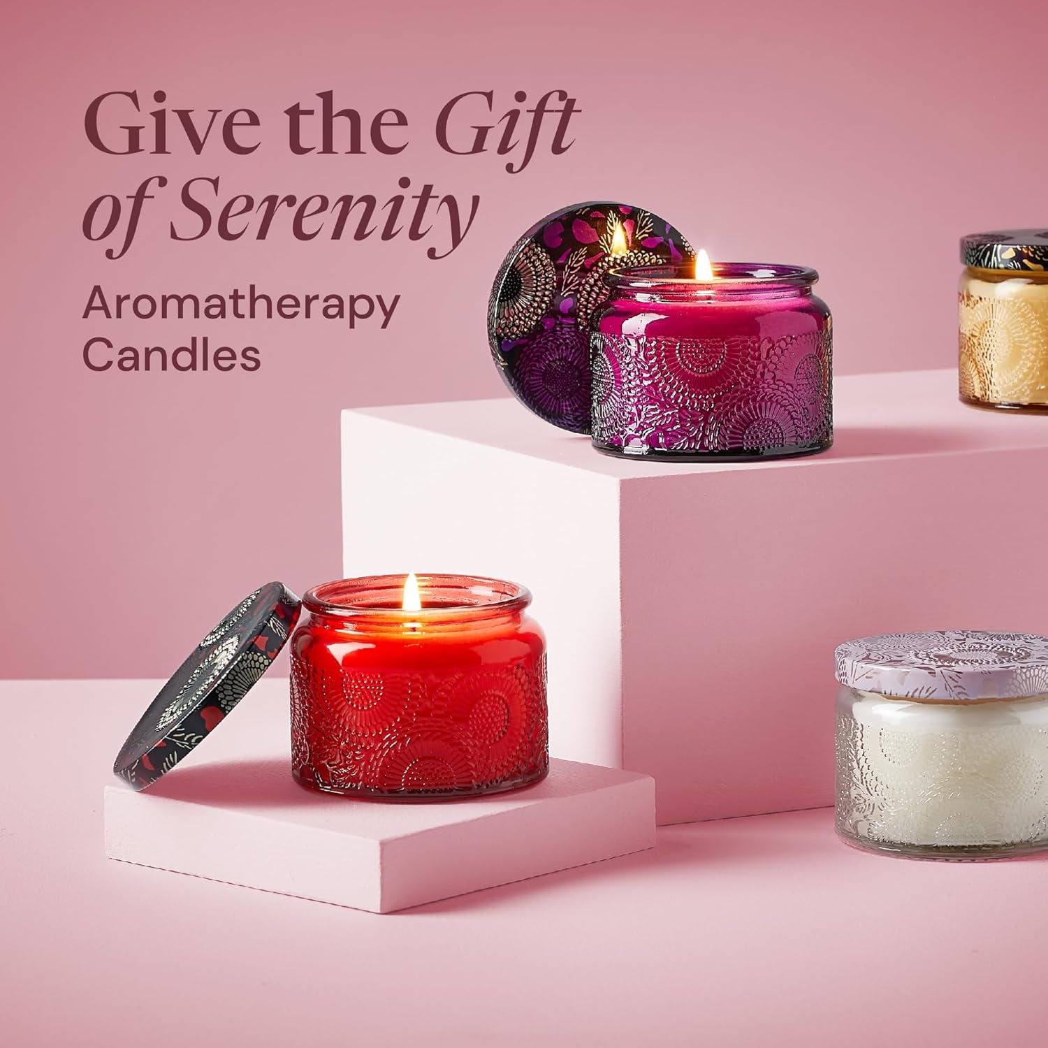 Aromatherapy Candle Gift Set for Women - Scented Candles for Home - Unique Birthday, Bridesmaid, Housewarming Candle Set with Scented Sachets - Present Ideas for Women