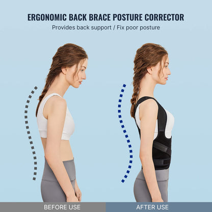 Ultimate Back Brace Posture Corrector for Men & Women - Adjustable Support for Pain Relief & Spine Alignment