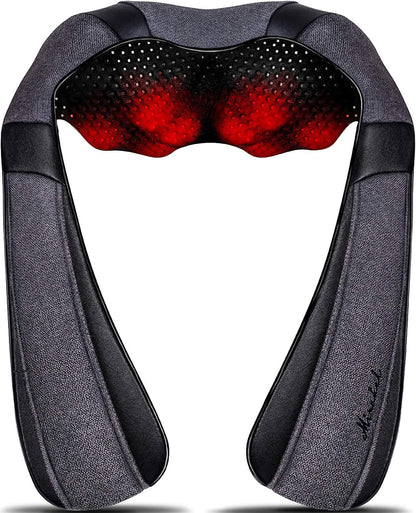 Neck Massager with Heat, Shiatsu Shoulder Massager, Electric Kneading Back Massager, Massage Pillow for Pain Relief Deep Tissue, Fathers Day Presents, Mothers Day,Christmas Gifts Get Well Soon